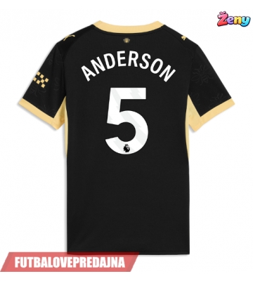 Lacne Ženy Futbalové dres Manchester City Elliot Anderson #5 2026-27 Krátky Rukáv - Preč